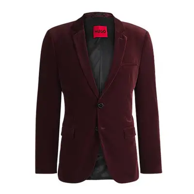 Extra-slim-fit jacket in stretch velvet