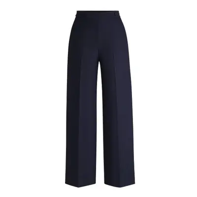 Wide-leg trousers with button waistband