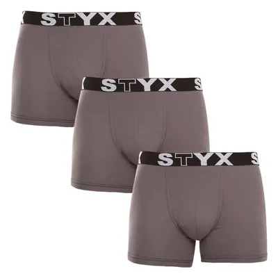 3PACK pánské boxerky Styx long sportovní guma modré (U9676869) 96375363