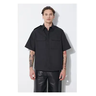 Košile Neil Barrett Loose Military Police Detail Short Sleeve Shirt 91783049