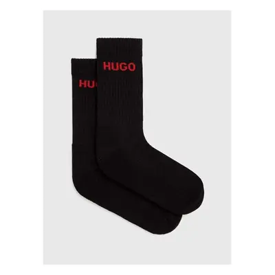 Ponožky HUGO 6-pack pánské, černá barva 84686600