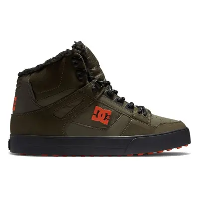 Dc shoes pánské zimní boty Pure High-Top WC Dusty Olive/Orange | 76669553