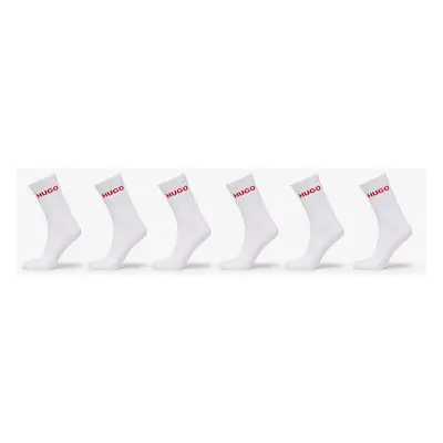 Ponožky Hugo Boss Rib Logo Sock 6-Pack White 43-46 99218607