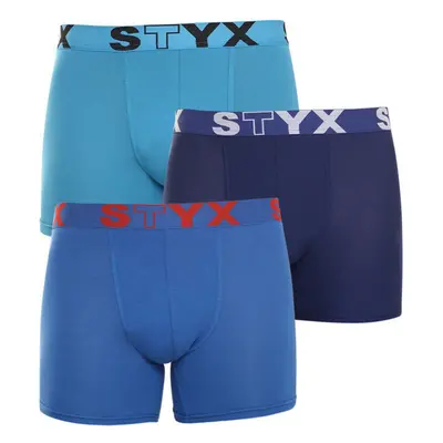 3PACK pánské boxerky Styx long sportovní guma modré (U9676869) 51655737