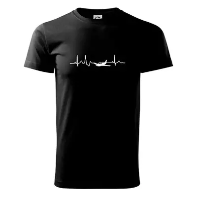 Myshirt.cz EKG letadlo - Klasické pánské triko - Černá 99779010