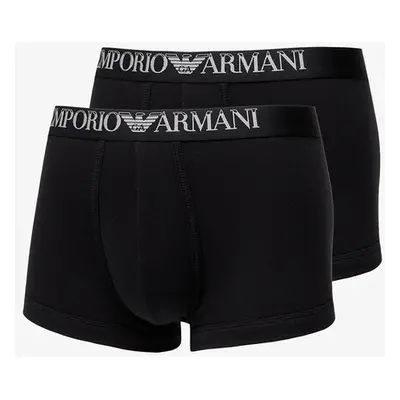 Boxerky EA7 Emporio Armani Mens Knit Trunk 2-Pack Nero/ Nero M 100265689