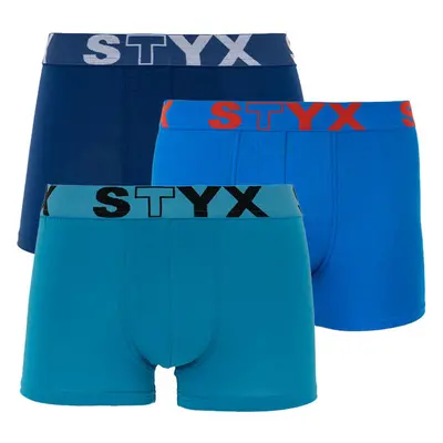 3PACK pánské boxerky Styx sportovní guma modré (G9676869) 96277940