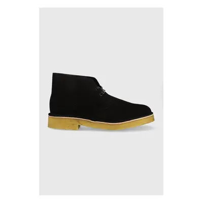 Semišové kotníkové boty Clarks Originals Desert Boot červená barva, 84011131