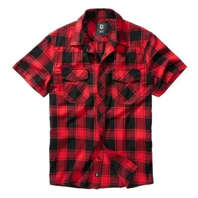 Pánská košile Brandit Checkshirt Halfsleeve - červená, černá 71843280