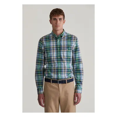 KOŠILE GANT REG POPLIN TARTAN CHECK SHIRT DEEP FOREST GREEN 96191896