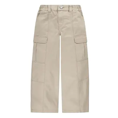 Dětské bavlněné kalhoty Levis TWILL 94 BAGGY WIDE LEG béžová barva, 99232302