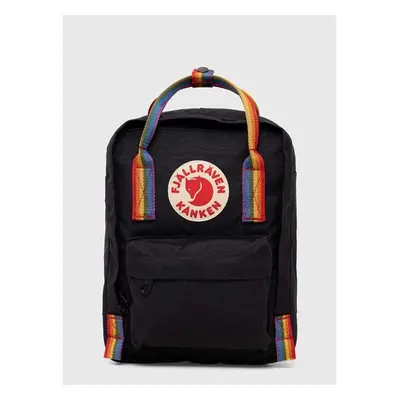 Dětský batoh Fjallraven Kanken Rainbow Mini černá barva, malý, 85836603