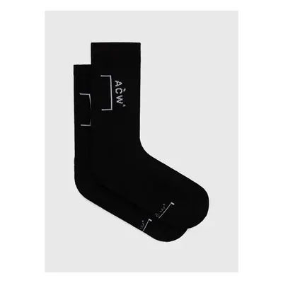 Ponožky A-COLD-WALL* BRACKET SOCK pánské, černá barva, ACWMSK034A 89697923