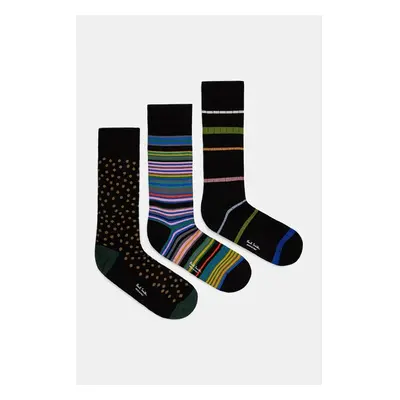 Ponožky Paul Smith 3-pack pánské, M1A-SOCK-N3PBLA 100028014