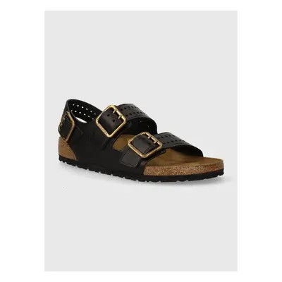 Kožené sandály Birkenstock Milano Bold Gap pánské, černá barva, 94366535