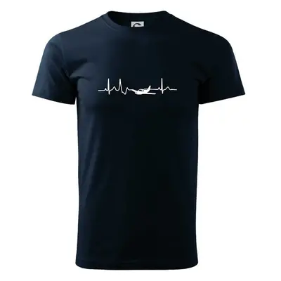 Myshirt.cz EKG letadlo - Klasické pánské triko - Námořní modrá (velmi 99779013