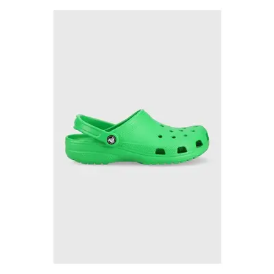 Pantofle Crocs Classic zelená barva, 10001 84011740