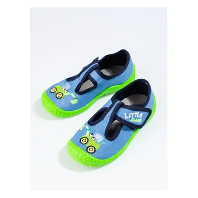 Blue Velcro slippers excavator Shelvt 91363710