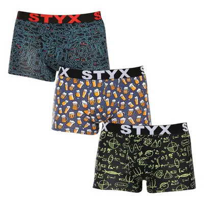 3PACK pánské boxerky Styx art sportovní guma vícebarevné (3G12672/2) 89976728