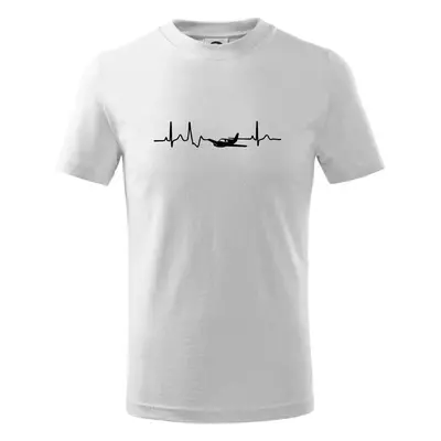 Myshirt.cz EKG letadlo - Tričko dětské bavlněné - Bílá 99689209