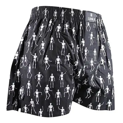 JACK boxers pánské bavlněné trenýrky Lonka - SKELETON Černá 1 kus 62081508