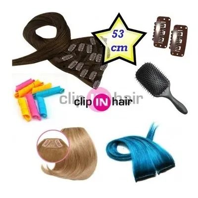 Clipinhair Clip in deluxe balíček – clip vlasy 53cm REMY pravé lidské 48529946