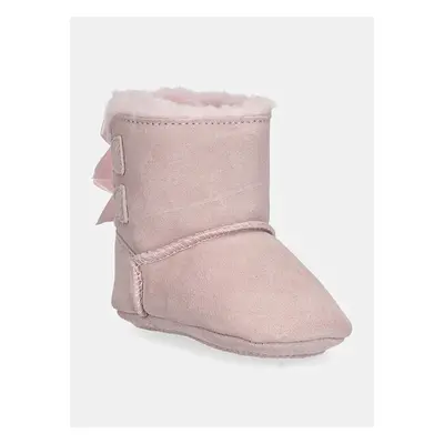 Kojenecké semišové boty UGG BABY BAILEY BOW růžová barva, 1157692I 100483249