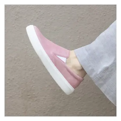 Vasky Leny Pink - Dámské kožené slip on růžové - jarní / podzimní boty 58077256