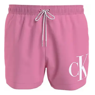 Pánské plavky SHORT DRAWSTRING KM0KM00967 TFZ růžové - Calvin Klein 90418979