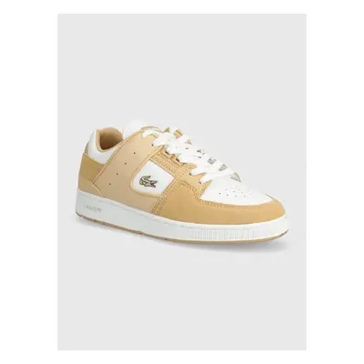 Kožené sneakers boty Lacoste Court Cage Leather béžová barva, 91932657