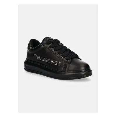 Kožené sneakers boty Karl Lagerfeld KAPRI MENS černá barva, KL52567 99540958