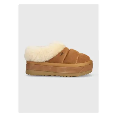 Semišové papuče UGG Tazzlita hnědá barva, 1146390 85791101