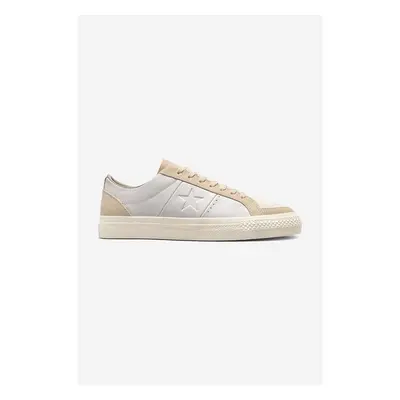 Kožené sneakers boty Converse One Star Pro béžová barva, A04242C-CREAM 84011685