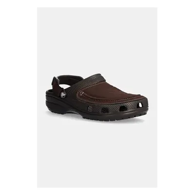 Pantofle Crocs Yukon Vista II Lr Clog M pánské, hnědá barva, 207689 100339223