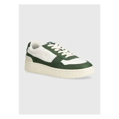 Kožené sneakers boty Lacoste Aceclip Premium Contrasted Leather zelená 94305689