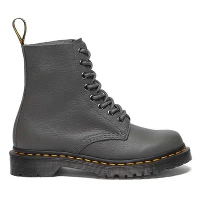 Kožené workery Dr. Martens 1460 Pascal dámské, šedá barva, na plochém 100339686