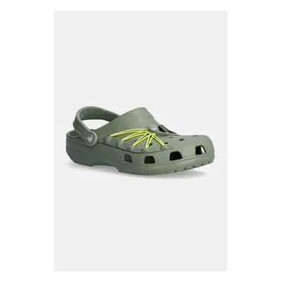 Pantofle Crocs Classic Lockdown Clog pánské, zelená barva, 210393 100523596