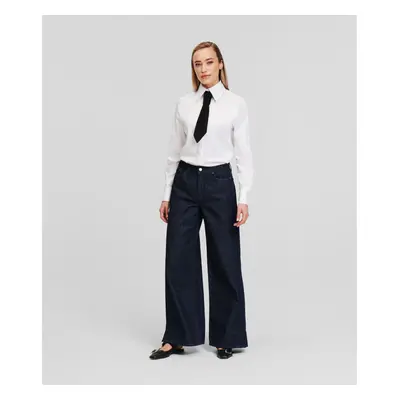 DŽÍNY KARL LAGERFELD MID RISE WIDE LEG DENIM PANTS 95931440