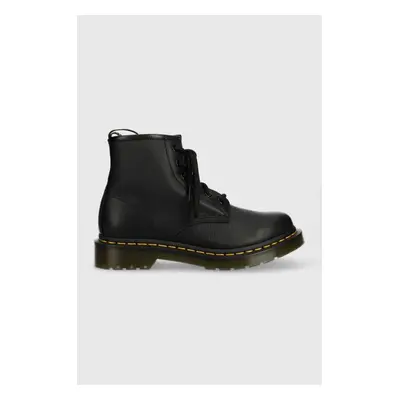 Kožené workery Dr. Martens 101 dámské, černá barva, na platformě, 84012204