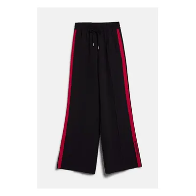 KALHOTY KARL LAGERFELD TAPED WIDE LEG PANTS 99230041