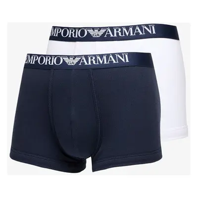 Boxerky EA7 Emporio Armani Mens Knit Trunk 2-Pack Marine/ Bianco M 100265694