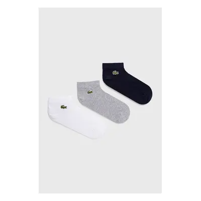 Ponožky Lacoste (3-pack) pánské, šedá barva, RA4183-5KC 91965513