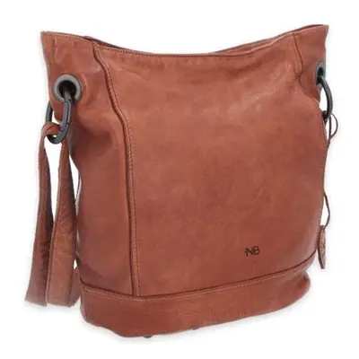 Luxusní kožená crossbody kabelka Famito NB 2089 KO hnědá 98222865