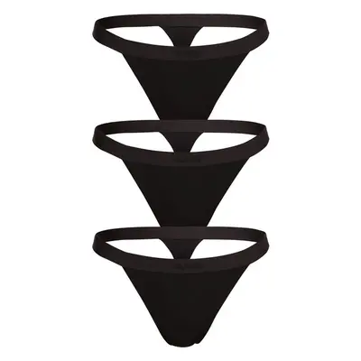 3PACK dámská tanga HUGO černá (50496893 001) 86573292