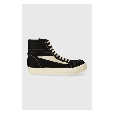 Kecky Rick Owens Woven Shoes Vintage High Sneaks pánské, černá barva, 90134273