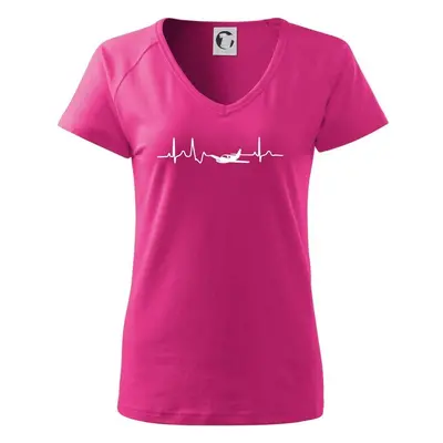 Myshirt.cz EKG letadlo - Tričko dámské Dream - Purpurová 100248896