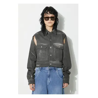 Bunda Rick Owens Denim Jacket Cape Sleeve Cropped Outershirt dámská, 91965726