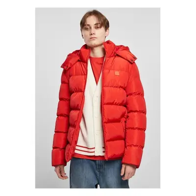 Pánská prošívaná zimní bunda Urban Classics Hooded Puffer - červená 73746401