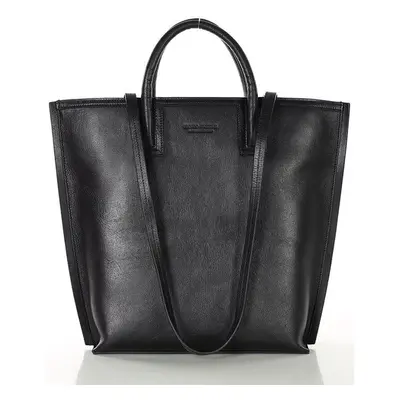 Marco Mazzini Luxusní shopper bag kabelka Mazzini G12432 černá 100424550