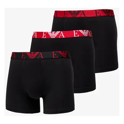 Boxerky EA7 Emporio Armani Mens Knit 3-Pack Bo Nero/ Nero/ Nero M 100366690